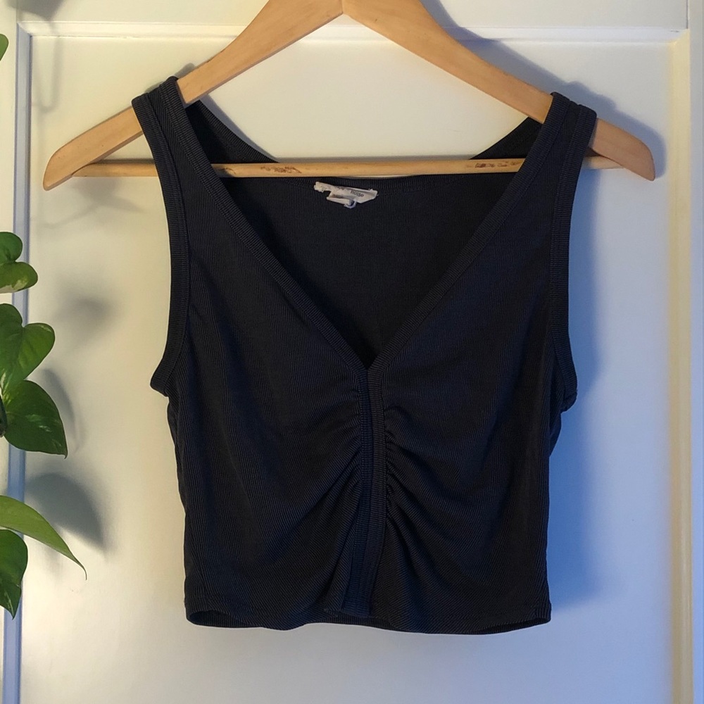 Cinched Grey Top